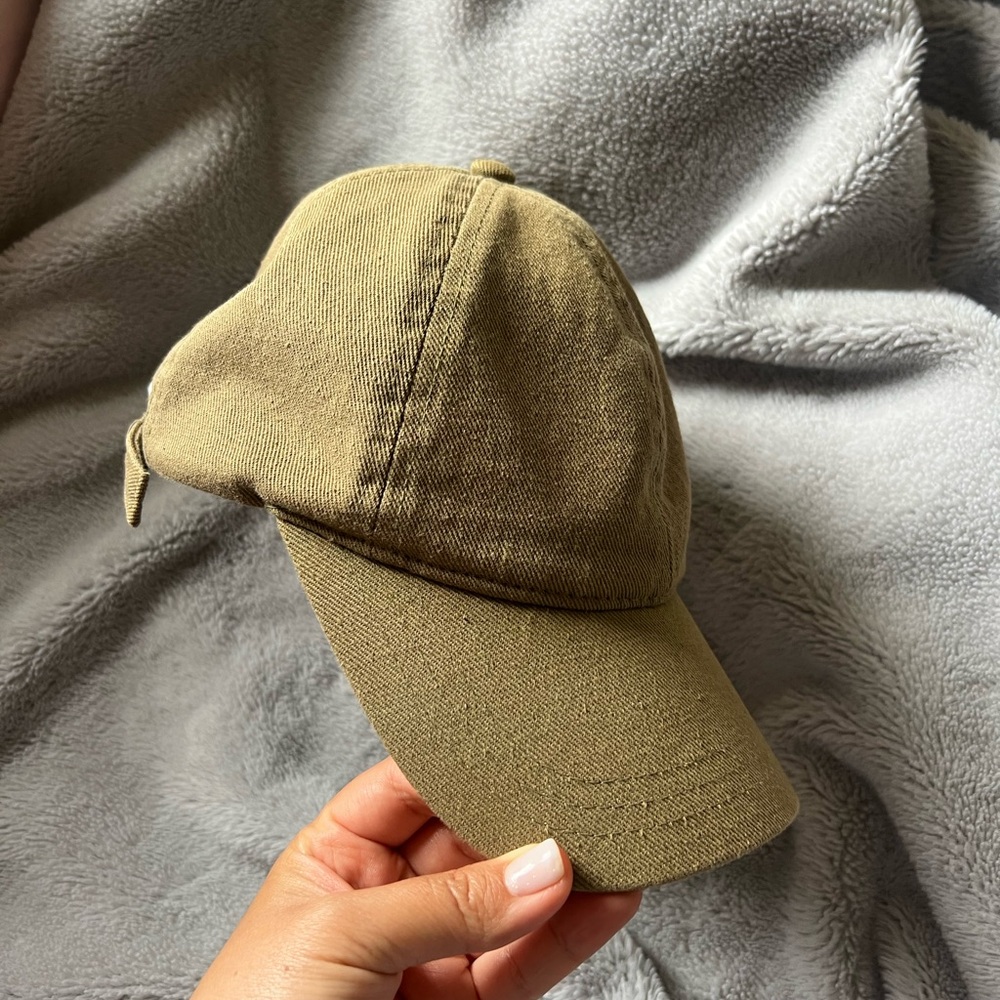 Zara Olive Green Baseball Cap